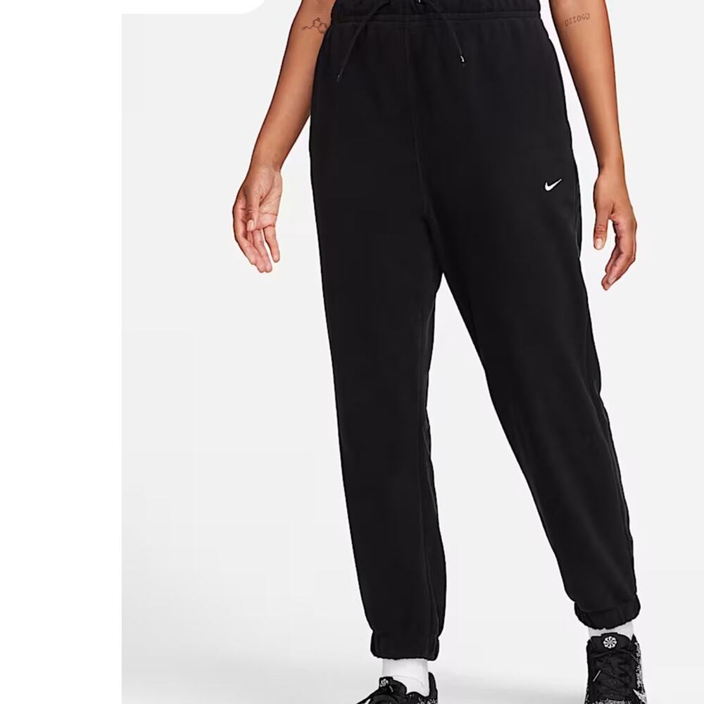 Nike Therma-FIT One Women Loose Fleece Pants Black Medium high rise full length